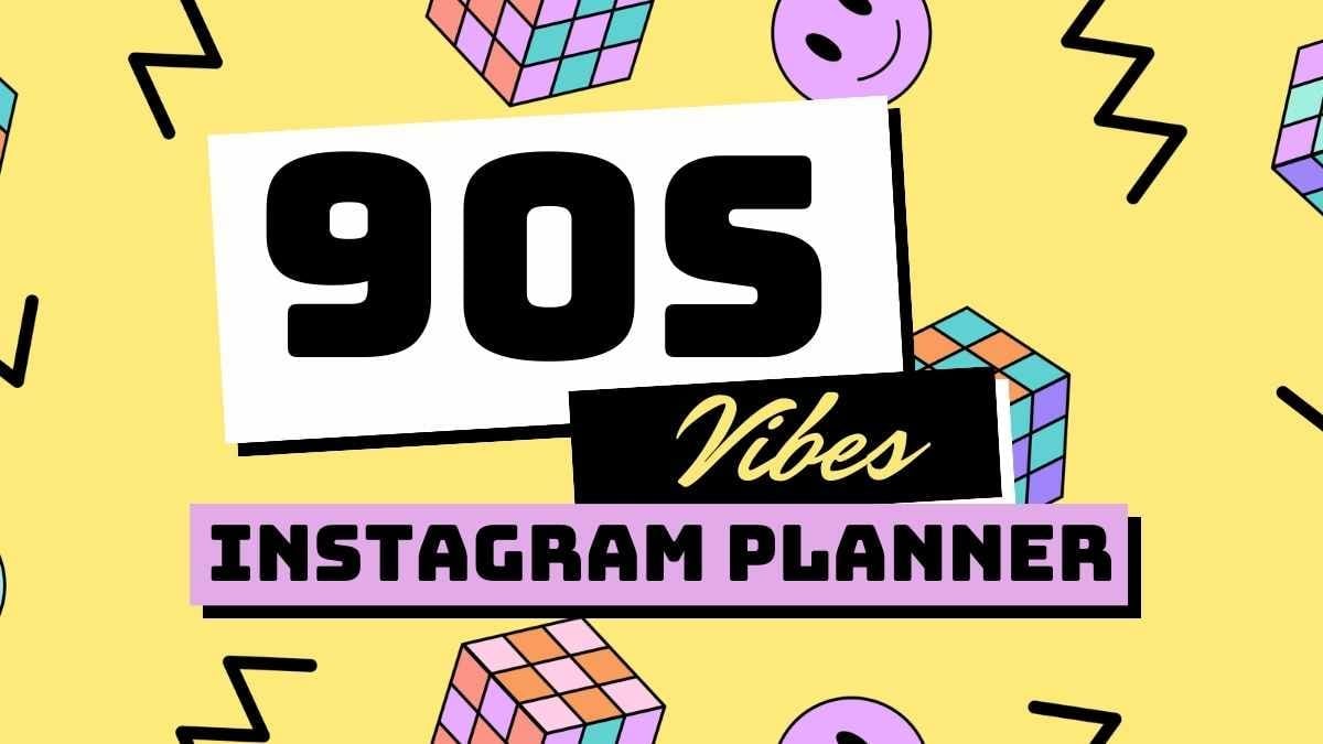 90s Vibes Instagram Planner Slides - slide 1