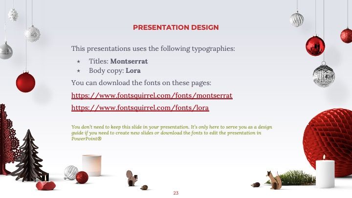 Plantilla para presentación de Navidad moderna - diapositiva 23