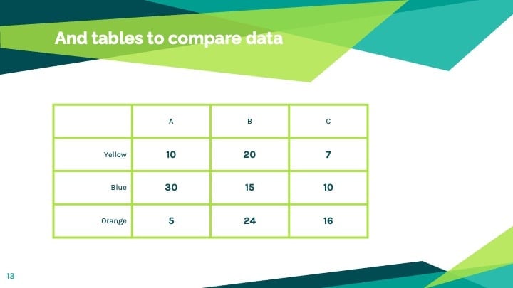 Green Geometric Slides - slide 13