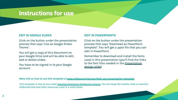 Green Geometric Slides - slide 2