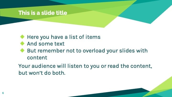 Green Geometric Slides - slide 6