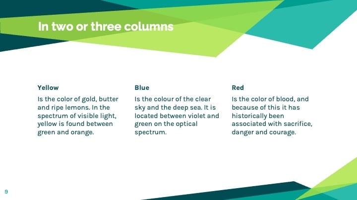 Green Geometric Slides - slide 9