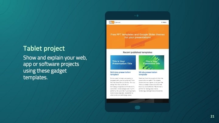 Plantillas de Contornos Techie - diapositiva 21