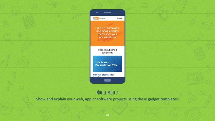 Plantilla para presentación para educación con garabatos - diapositiva 20