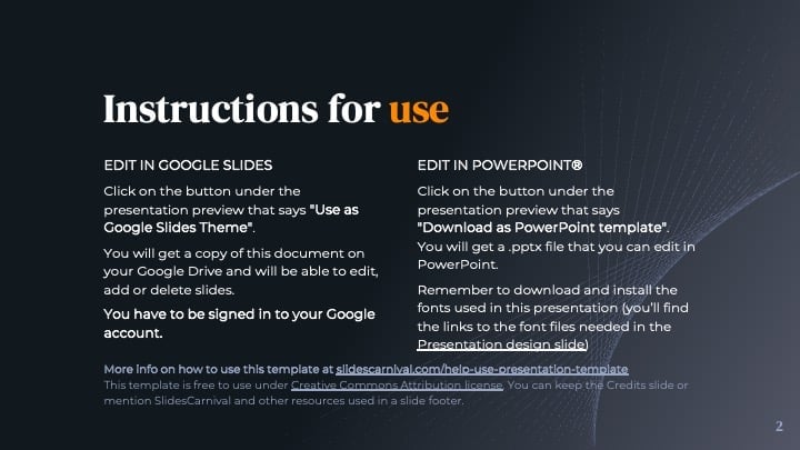 Dark Dynamic Lines Slides - slide 2