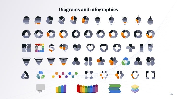 Slides com Linhas Dinâmicas Escuras - deslizar 37