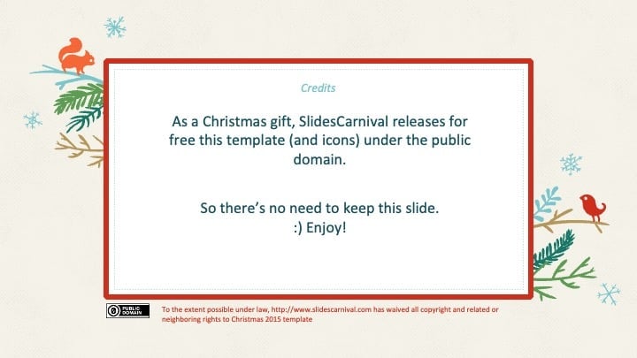 冬の自然クリスマススライド - slide 23