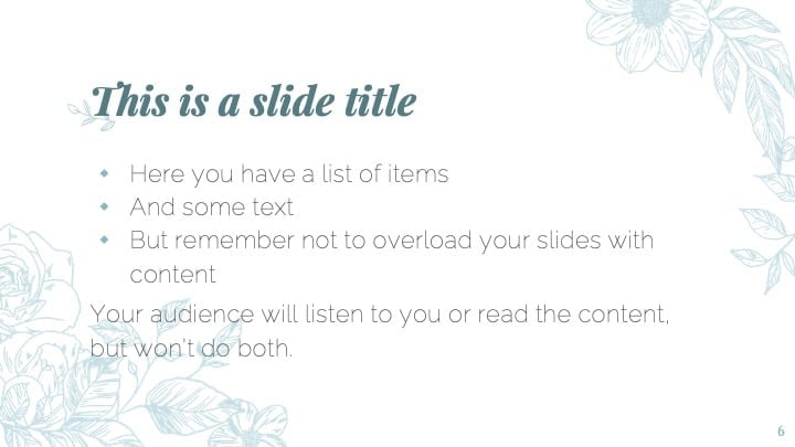 Stylish Flowers Slides - slide 6