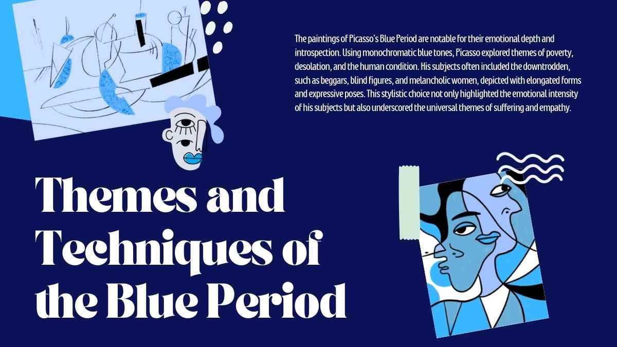 AbstractBiography of Pablo Picasso Blue Period Slides - diapositiva 10