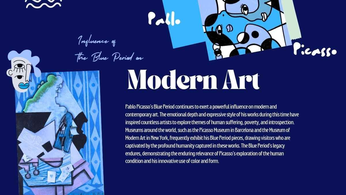 AbstractBiography of Pablo Picasso Blue Period Slides - diapositiva 14