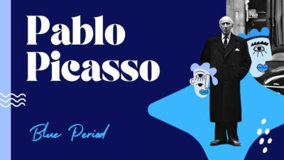 Slides Carnival Google Slides and PowerPoint Template Abstract Biography of Pablo Picasso Blue Period Slides 2