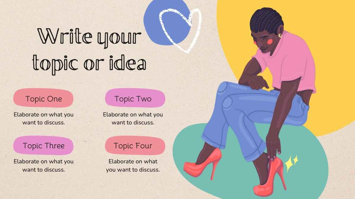 Slide Pertemuan Komunitas LGBTQ+ dengan Desain Abstrak Modern - slide 3