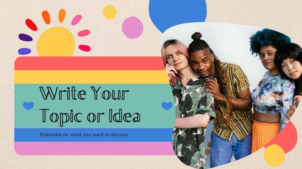 Slide Pertemuan Komunitas LGBTQ+ dengan Desain Abstrak Modern - slide 7