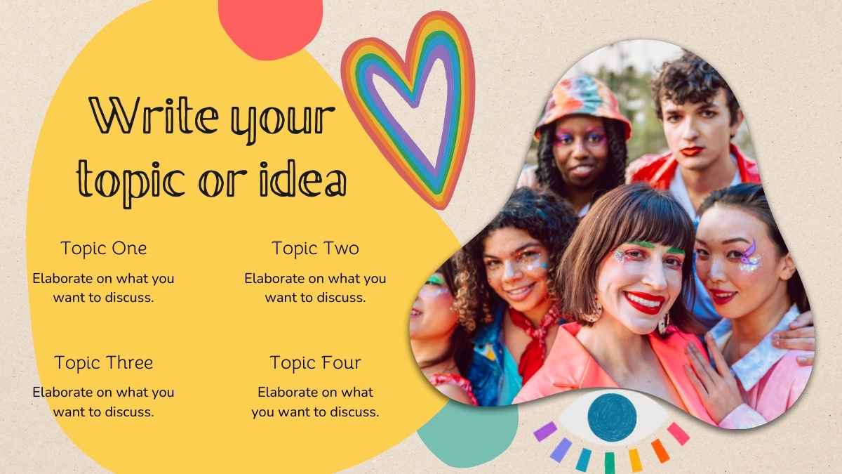 Slide Pertemuan Komunitas LGBTQ+ dengan Desain Abstrak Modern - slide 9