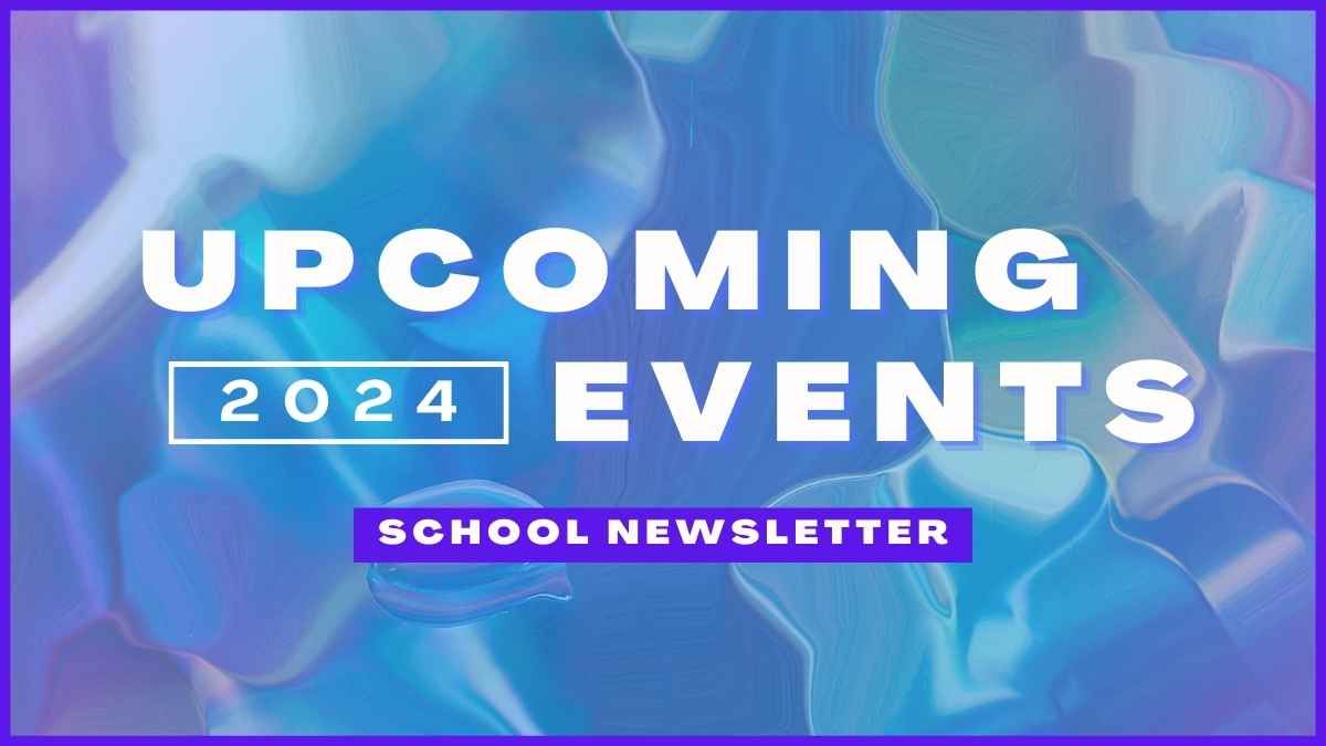 Abstract Upcoming Events School Newsletter - diapositiva 1