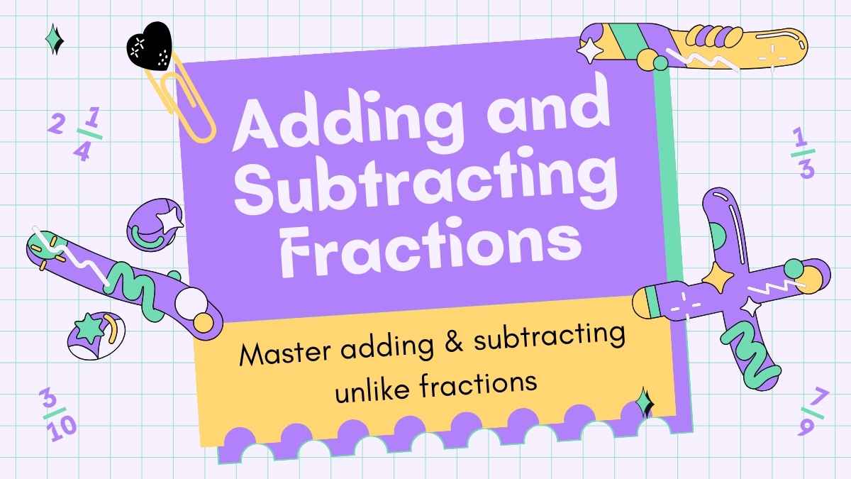 Lección de Sumas y Restas de Fracciones para Secundaria - diapositiva 1