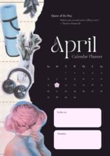 Aesthetic April Calendar Planner 1