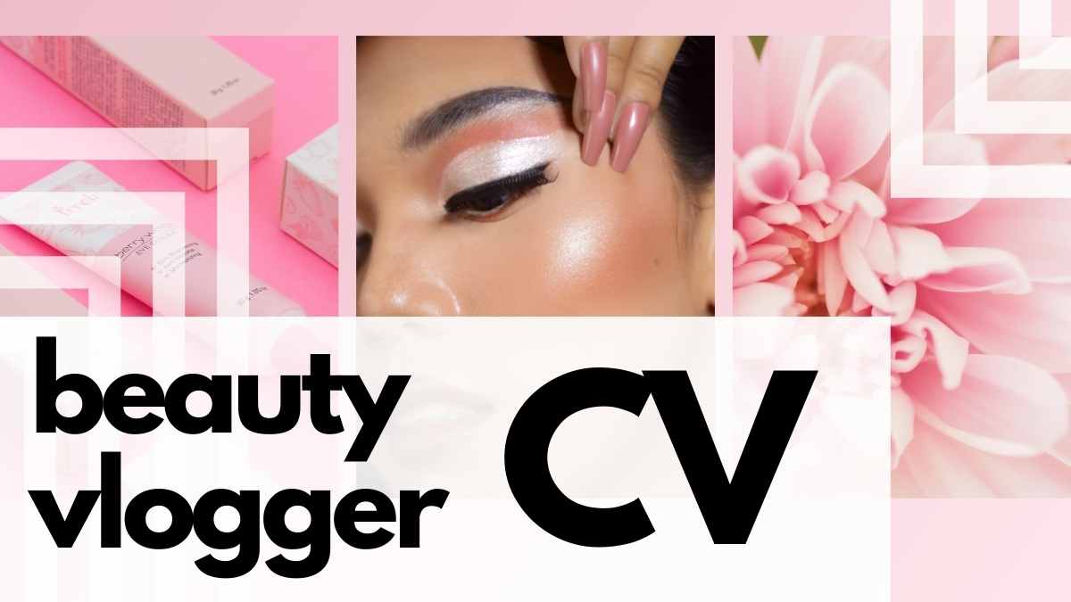 Plantillas de Currículum para Vloggers de Belleza Estética - diapositiva 1