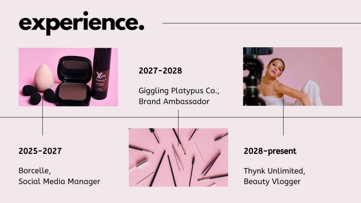 Aesthetic Beauty Vlogger CV Slides - slide 11