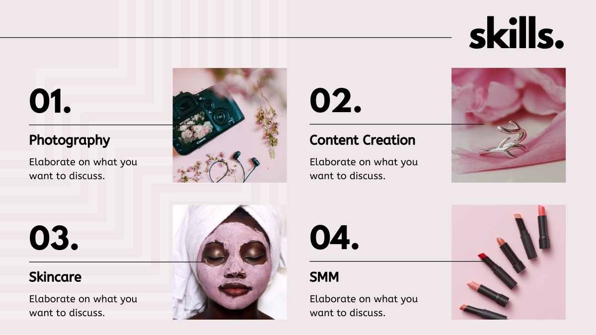 Slide CV Vlogger Kecantikan Estetika yang Memukau - slide 9