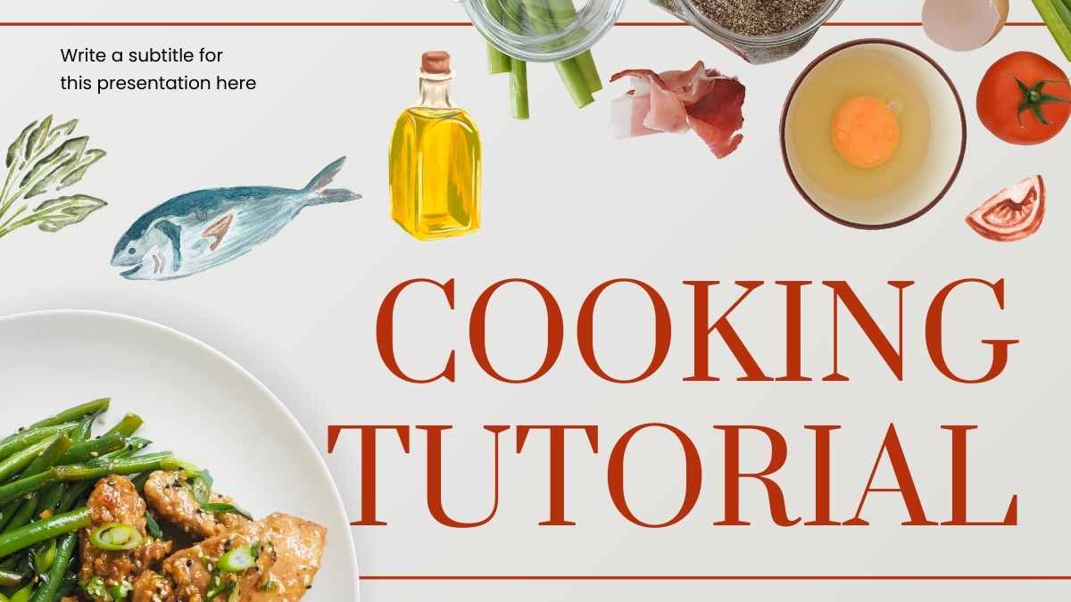 Slide Tutorial Memasak Bergaya Estetik - slide 1