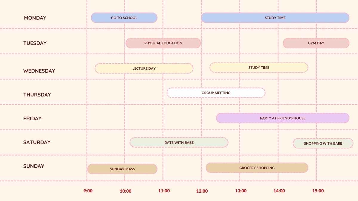 Slides de Calendário Diário Estético de Fevereiro - deslizar 9