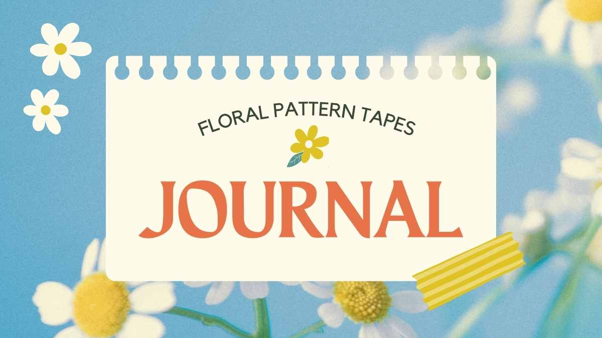 Padrões Florais Estéticos para Diapositivos de Jornal - deslizar 1