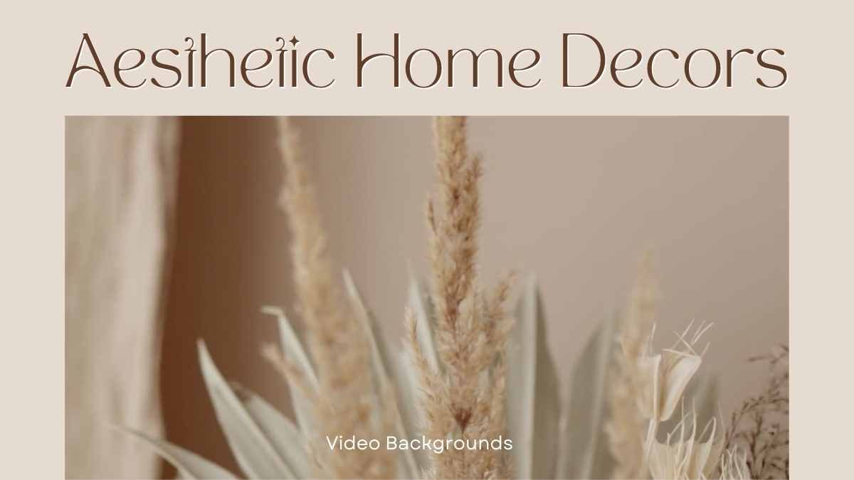 Aesthetic Home Decors Video Background - slide 1