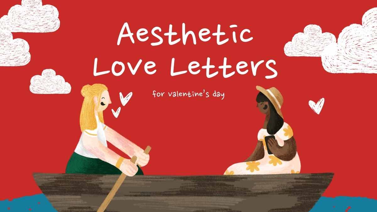 Cartas de Amor Estéticas para Plantillas del Día de San Valentín - diapositiva 1