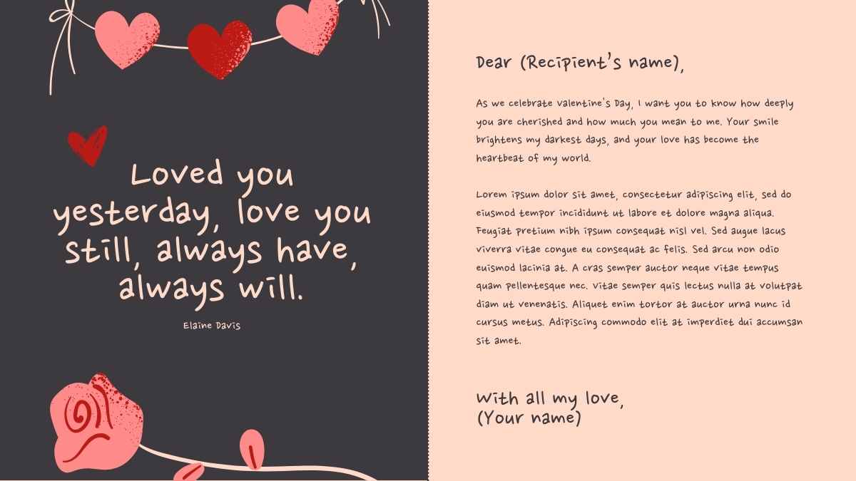 Cartas de Amor Estéticas para Apresentações do Dia dos Namorados - deslizar 13