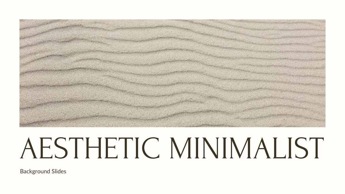 Aesthetic Minimalist Slides - slide 1