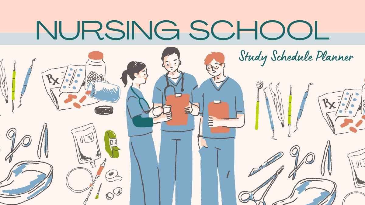 Aesthetic Nursing School Study Schedule Planner