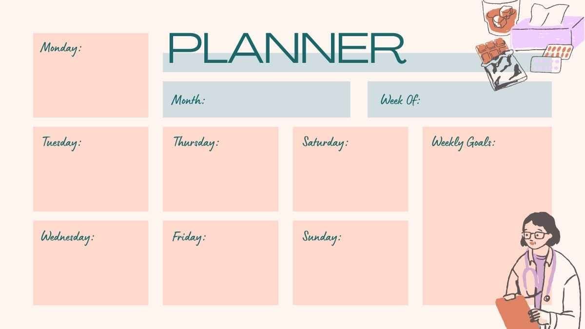 Aesthetic Nursing School Study Schedule Planner - slide 9