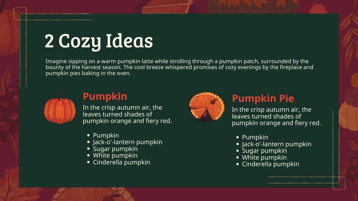 Aesthetic Pumpkin Autumn Background Slides - slide 6