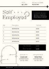 Aesthetic Self-Employed Invoice Template