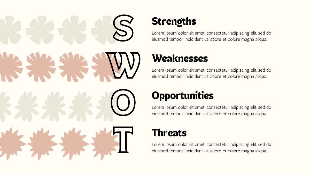 Aesthetic Sketched Shapes SWOT Analysis - slide 3