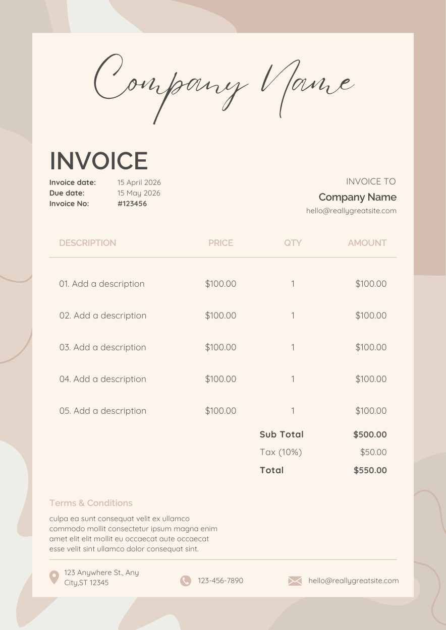 Aesthetic Small Business Invoice Template - diapositiva 2