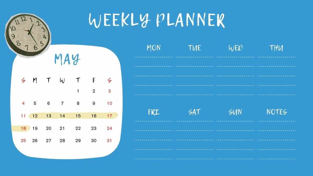 Animated Collage Weekly Planning Infographic - diapositiva 10