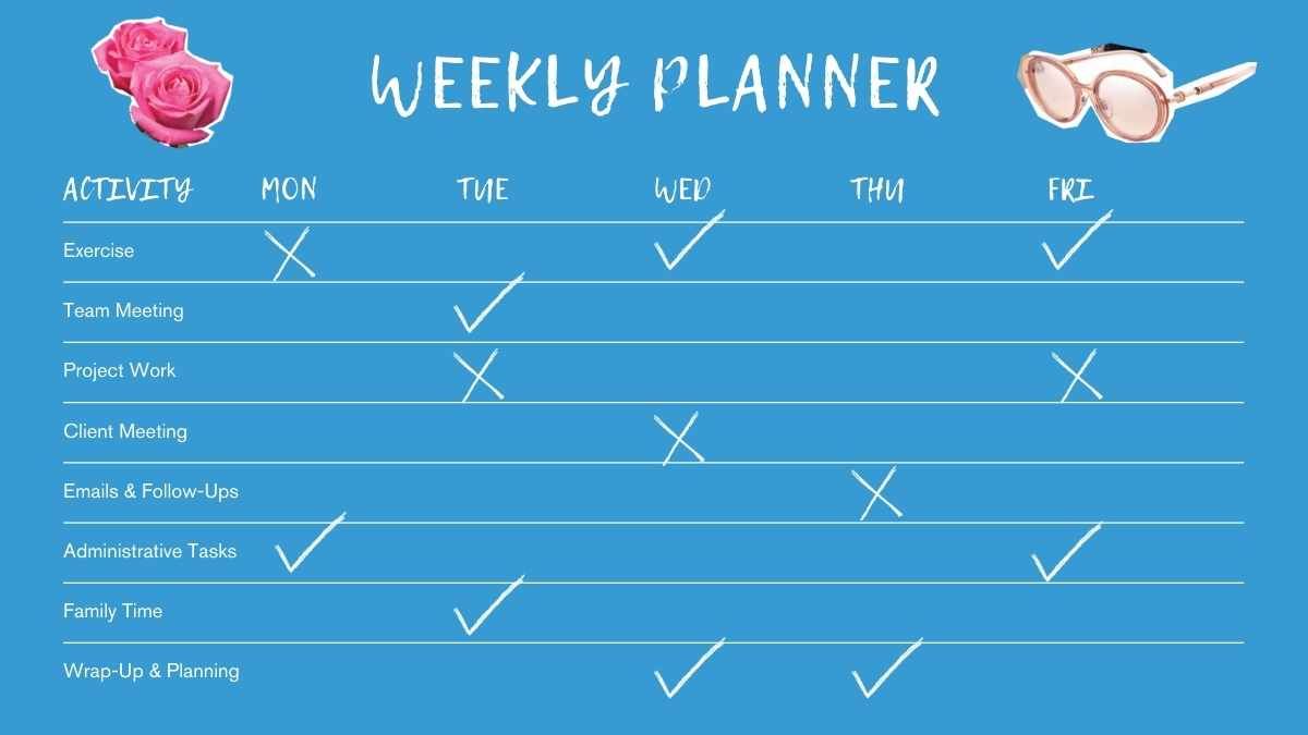 Animated Collage Weekly Planning Infographic - diapositiva 14