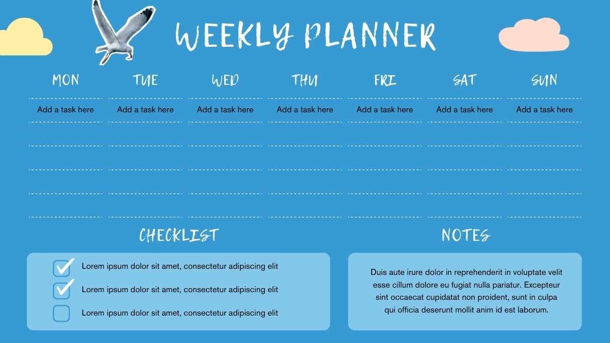 Animated Collage Weekly Planning Infographic - diapositiva 2