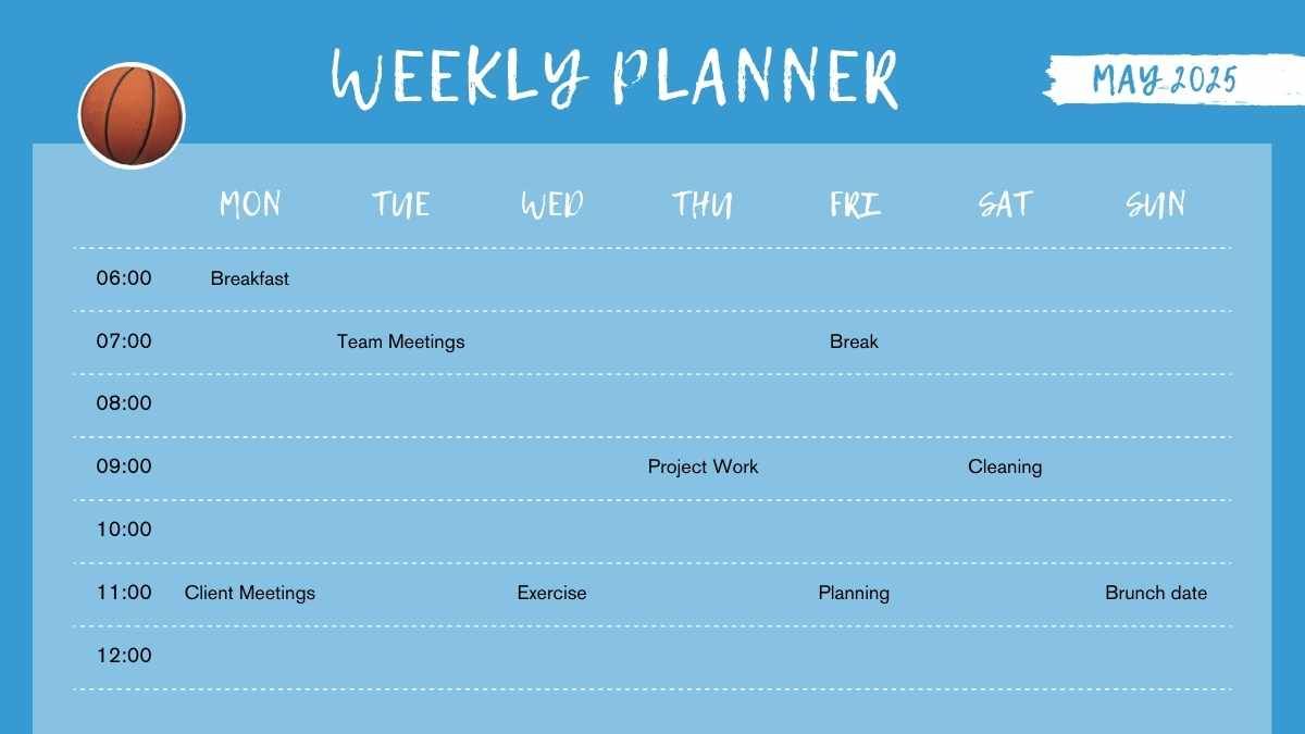 Animated Collage Weekly Planning Infographic - diapositiva 6