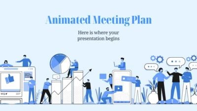 Slides Carnival Google Slides and PowerPoint Template Animated Meeting Plan Blue and White Illustrative Minimal Business Presentation 1