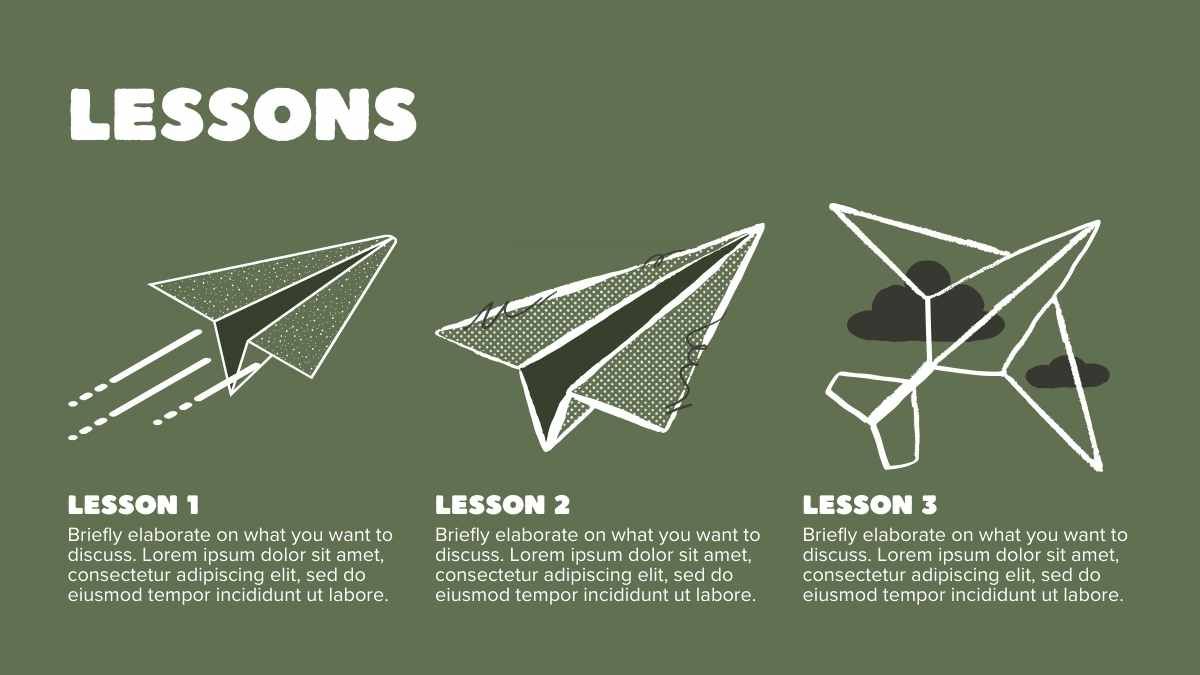 Animated Paper Airplanes Lesson for Kids Infographics - diapositiva 12