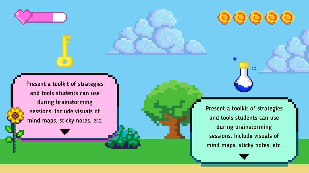 Animated Pixel Brainstorm Slides - slide 10