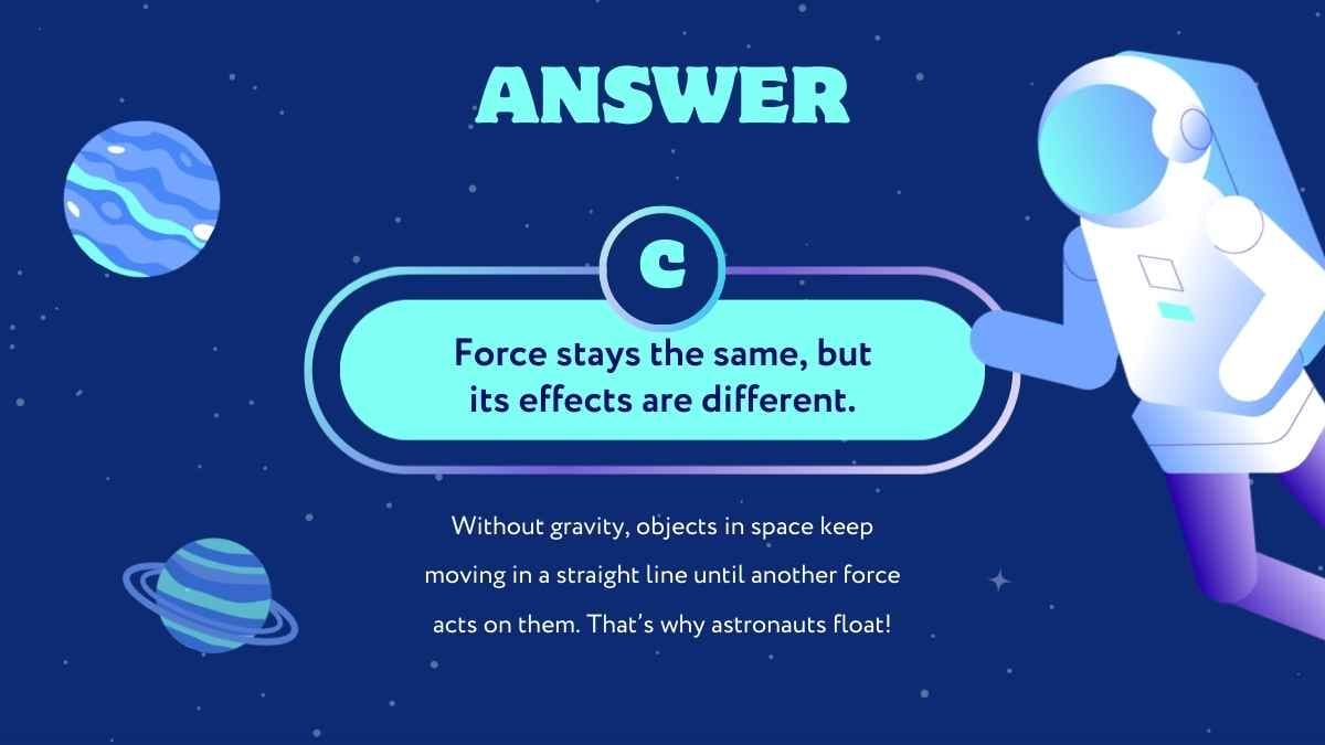 Animated Science Lesson for Middle School: Force in Space - slide 5