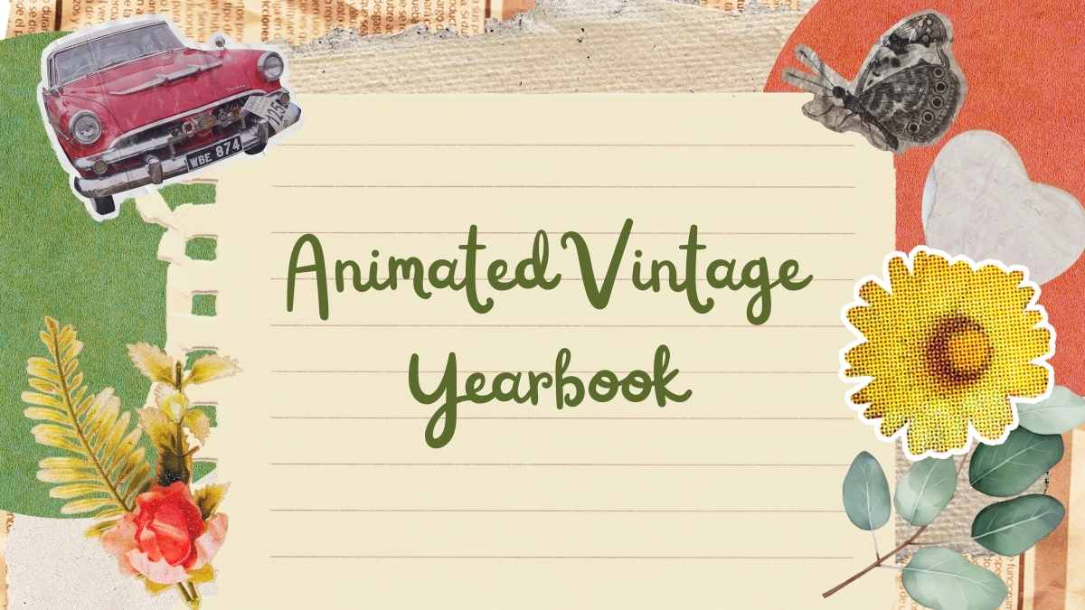 Animated Vintage Yearbook Slides - slide 1