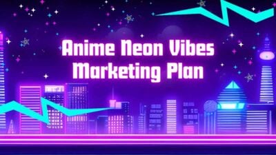 Slides de Plano de Marketing Neon Anime