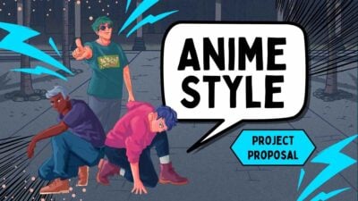 Slides de Proposta de Projeto Estilo Anime