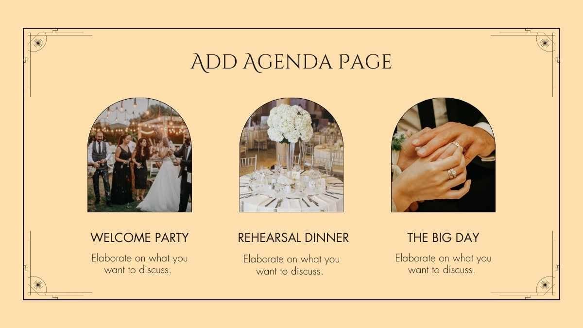 Planificación de Eventos de Boda al Estilo Art Deco Plantillas - diapositiva 3