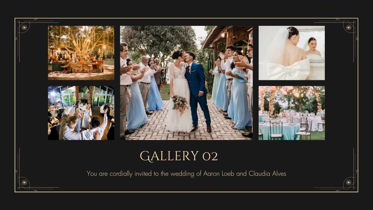 Planejamento de Eventos Art Déco para Apresentações de Casamento - deslizar 7